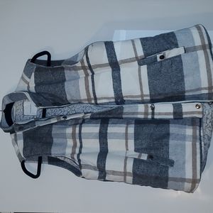 Plaid neutral vest